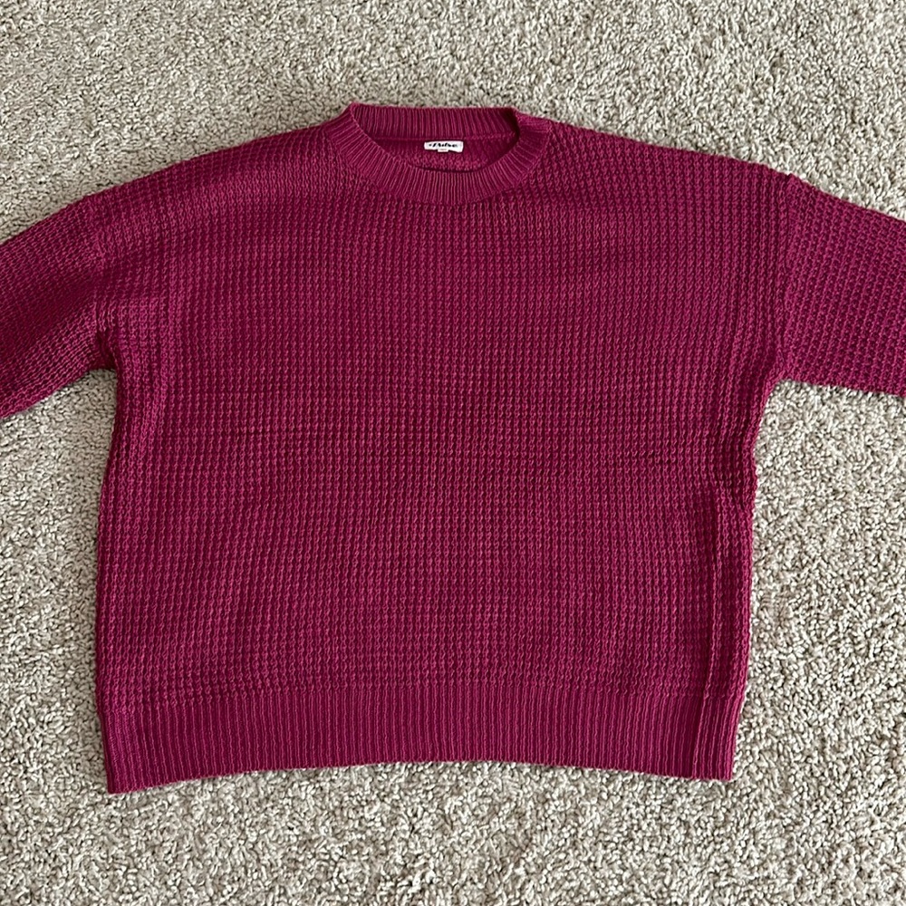 Captivating in color knit sweater - berry- small - NWOT